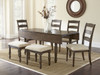 Patricia Dark Brown 7PC Dining Set W/Stools