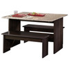 Origins Espresso Trestle Table with Benches