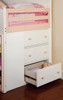 Danwood White/Pink Twin/Twin Loft Bed