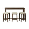 Jax - Bar Table Single Pack (Table + Three Stools) - Dark Walnut