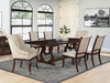 JILIAN Dark Brown 7 Piece Dining Room Set