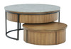 Fridley - Nesting Cocktail Tables (Set of 2) - Gray / Brown / Black