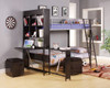 Enchanted Black Workstation Bunk Bed