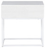 Deznee - White - Rectangular End Table