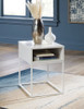 Deznee - White - Rectangular End Table