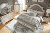 DELREY White Bedroom Set with Bench Storage Bed