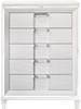 LEACREST White 39" Wide Chest with Flip-Top Mirror