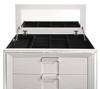 LEACREST White 39" Wide Chest with Flip-Top Mirror