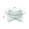 Nysa - Coffee Table - Mirrored & Faux Crystals
