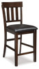 Haddigan - Upholstered Barstool (Set of 2) - Dark Brown