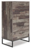 Neilsville - Black / Gray - Five Drawer Chest