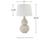 Saffi - Ceramic Table Lamp  - Cream