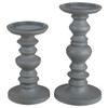 Pharoah Gray Candle Holder Pair