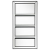 Oriel - Rectangular 3-Shelf Wall Mirror - Silver