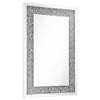 Valerie - Crystal Inlay Rectangle Wall Mirror - Silver