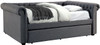 ALEXANDRE Full Size Gray Day Bed w/ Trundle