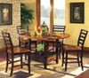 Denver 5 Piece Counter Height Set with Lazy Susan