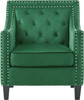 DAHLIA Emerald Fabric 30" Wide Accent Chair