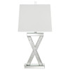 Dominick - Table Lamp With Rectange Shade - White And Mirror