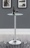 Abiline - Glass Top Round Bar Table - Chrome