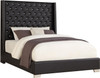 ELEINA Black Faux Leather Bed