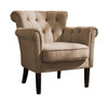 Melody Oatmeal Tuffted Back Accent Arm Chair