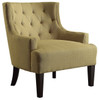 Maribel Mustard Tufted Fabric Accent Chair