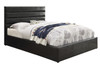 TOMMY Black Leatherette Lift-Top Storage Bed