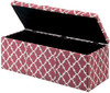 Fusion Red Storage Ottoman 