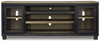 Foyland - XL TV Stand w/Fireplace Option - Black / Brown