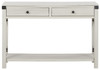 CALEB White 44" Wide Console Sofa Table With Drawers (RTA)