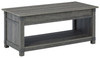 CALEB Gray 43" Wide Lift Top Coffee Table (RTA)