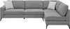 LUTHER Gray Chenille 110" Wide Sectional (RTA)