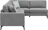 LUTHER Gray Chenille 110" Wide Sectional (RTA)