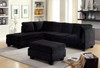 REGINO Black Velvet 109" Wide Sectional (RTA)