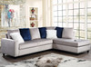 NELLIE Silver 105" Wide Reversible Sectional (RTA)