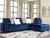 NELLIE Blue 105" Wide Reversible Sectional (RTA)
