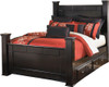DOMINIC Black Bed with Storage