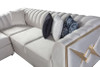 OROZCO Cream Velvet 99" Wide Sectional