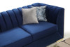 OROZCO Navy Blue Velvet 99" Wide Sectional