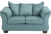 EDELINE Sky Blue 67" Wide Plush Loveseat