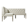 Peyton - Sectional Sofa Dining Set - Gray