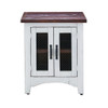 Thomas - End Table White With Brown Top