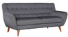 Adela Dark Gray Fabric Tufted Sofa
