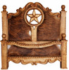 Weston Rope Star With Cowhide Poster Bed