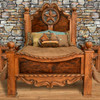 Weston Rope Star With Cowhide Poster Bed