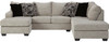 STOVALL Beige Gray 125" Wide Double Chaise Sectional