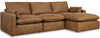 PROVO Caramel Brown Microsuede 111" Wide Modular Sectional