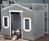 RAYLAN Gray Loft Bed in Twin or Full
