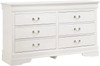 NIMES White 58.3" Wide Dresser